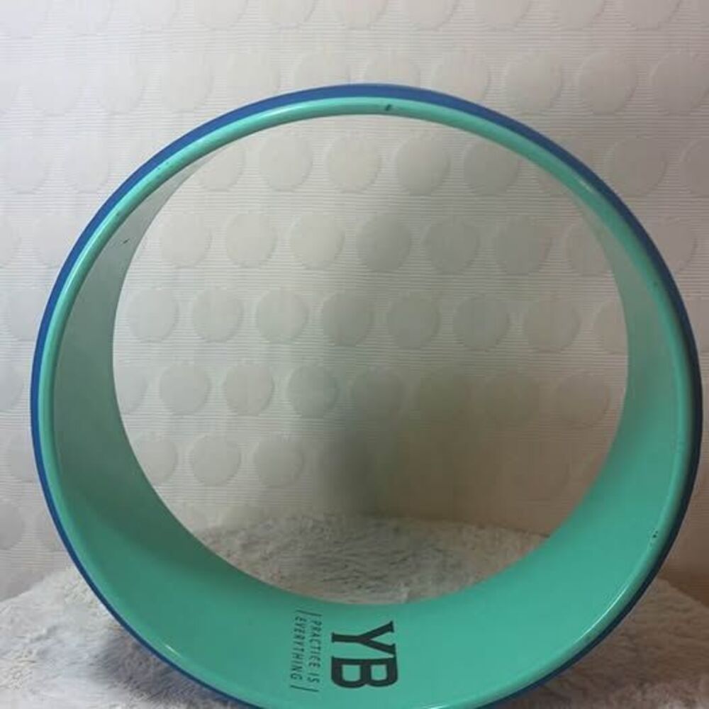YOGABODY Jumbo Wonder Wheel Yoga Wheel – Teal/Blue – 15.5”